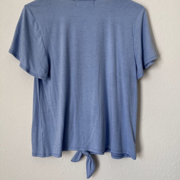 Hippie Rose Blue V Neck Shirt size M - Picture 3 of 3
